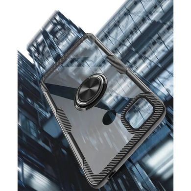 Чехол Crystal для Xiaomi Redmi 10A бампер противоударный с подставкой Transparent Black
