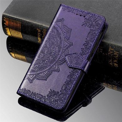 Чехол Vintage для IPhone XR книжка с узором кожа PU фиолетовый