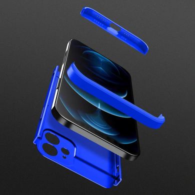 Чехол GKK 360 для Iphone 12 Бампер оригинальный без выреза Blue
