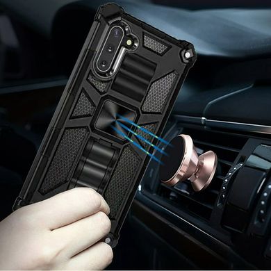 Чехол Shockproof Shield для Samsung Galaxy Note 10 / N970 бампер противоударный с подставкой Black