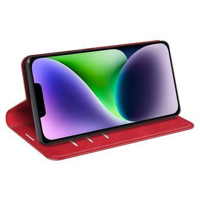 Чехол Taba Retro-Skin для iPhone 15 книжка кожа PU с визитницей красный