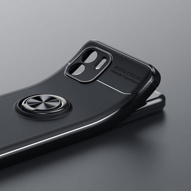 Чехол TPU Ring для Xiaomi Redmi A1 Plus бампер противоударный с подставкой Black