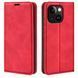 Чехол Taba Retro-Skin для iPhone 15 книжка кожа PU с визитницей красный