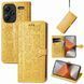 Чехол Embossed Cat and Dog для Xiaomi Redmi Note 13 Pro Plus 5G книжка кожа PU с визитницей желтый