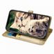 Чехол Embossed Cat and Dog для Iphone 11 книжка кожа PU с визитницей золотистый