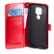 Чехол Idewei для Motorola Moto G9 Play книжка кожа PU с визитницей красный
