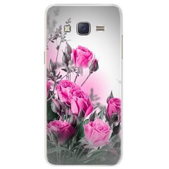 Чехол Print для Samsung Galaxy J7 Neo / J701 силиконовый бампер с рисунком Roses Pink