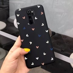 Чехол Style для Xiaomi Redmi Note 8 Pro силиконовый бампер Черный Tricolor Hearts