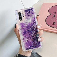 Чехол Glitter для Samsung Galaxy Note 10 Plus / N975F бампер Жидкий блеск Фиолетовый