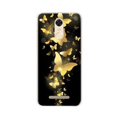 Чехол Print для Xiaomi Redmi Note 3 Pro SE / Note 3 Pro Special Edison 152 силиконовый бампер Butterflies Gold