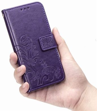 Чехол Clover для Samsung Galaxy M31 / M315 книжка с узором кожа PU фиолетовый