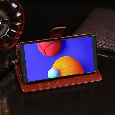 Чехол Idewei для Samsung Galaxy A01 Core / A013 книжка кожа PU коричневый