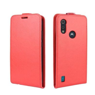 Чехол IETP для Motorola Moto E6i флип вертикальный кожа PU красный
