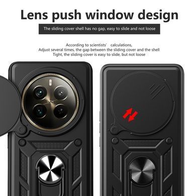 Чехол Hide Shield для Realme 12 4G / RMX3871 бампер противоударный с подставкой кольцом Black