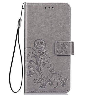 Чехол Clover для Xiaomi Redmi 10A книжка кожа PU с визитницей серый