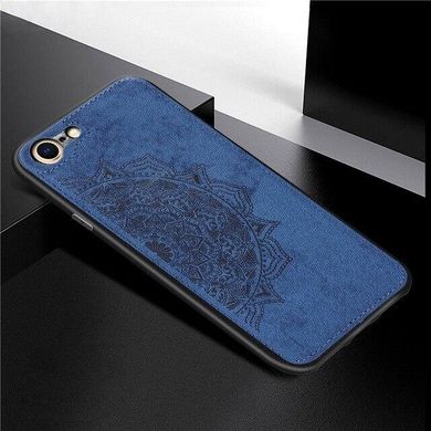 Чехол Embossed для Iphone 6 / 6s бампер накладка тканевый синий