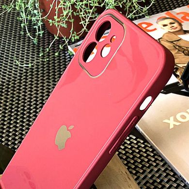 Чехол Color-Glass для Iphone 12 mini бампер с защитой камер Red