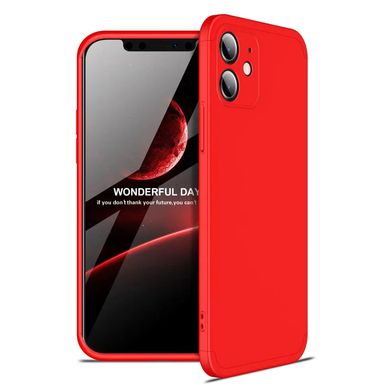 Чехол GKK 360 для Iphone 12 Бампер оригинальный без выреза Red