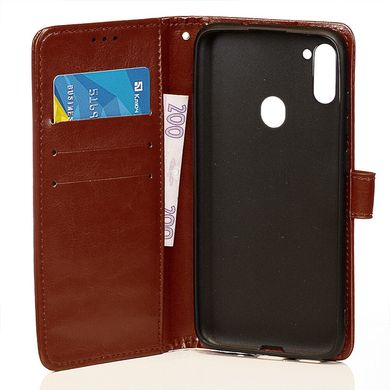 Чехол Idewei для Samsung Galaxy M11 / M115 книжка кожа PU коричневый
