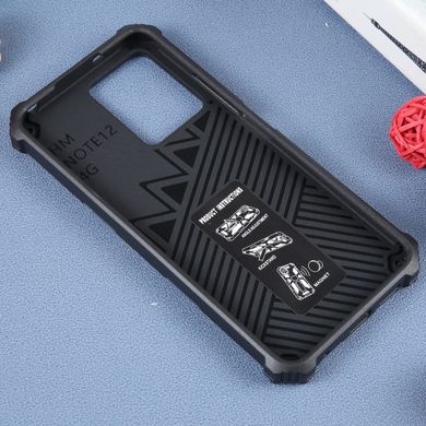 Чехол Military Shield для Xiaomi Redmi Note 12 бампер противоударный с подставкой Blue
