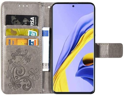Чохол Clover для Samsung Galaxy A51 2020 / A515 книжка шкіра PU сірий