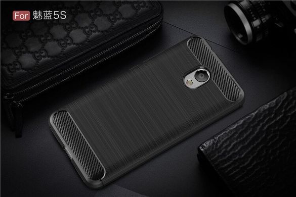 Чохол Carbon для Meizu M5S Бампер чорний