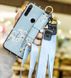 Чехол Lanyard для Xiaomi Redmi Note 8 бампер с ремешком Blue