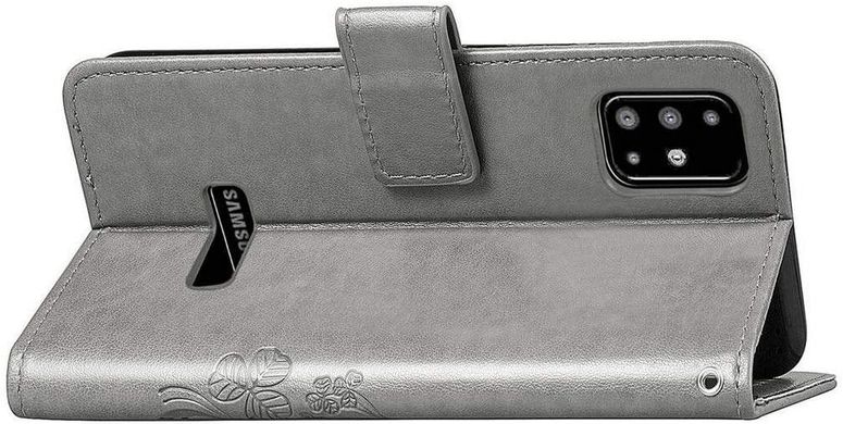 Чохол Clover для Samsung Galaxy A51 2020 / A515 книжка шкіра PU сірий