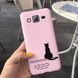 Чехол Style для Samsung J3 2016 / J320 Бампер силиконовый Розовый Cat
