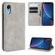 Чохол Taba Retro-Skin для iPhone XR книжка шкіра PU з візитницею сірий