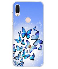 Чехол Print для Asus ZenFone Max Pro M1 ZB601KL / ZB602KL силиконовый бампер Butterflies Blue