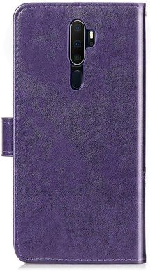 Чехол Clover для OPPO A5 2020 книжка кожа PU с визитницей фиолетовый