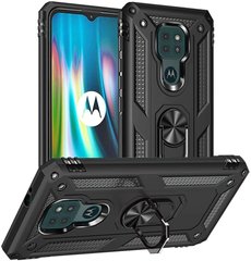 Чехол Shield для Motorola Moto G9 Play бампер противоударный с подставкой Black