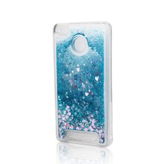Чехол Glitter для Xiaomi Redmi 3s / 3 Pro Бампер Жидкий блеск синий