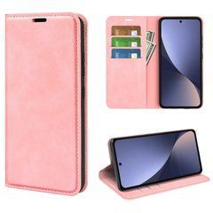 Чехол Taba Retro-Skin для Xiaomi Redmi 13 книжка с визитницей кожа PU розовый