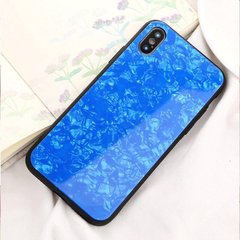Чехол Marble для Iphone X бампер мраморный оригинальный Blue