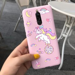 Чехол Style для Xiaomi Redmi 8 Бампер силиконовый Розовый Rainbow Unicorn