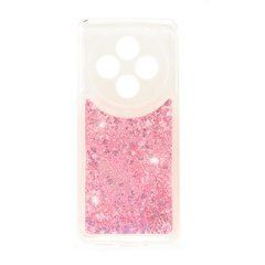 Чехол Glitter для Xiaomi Redmi 14C бампер силиконовый с блестками Розовый