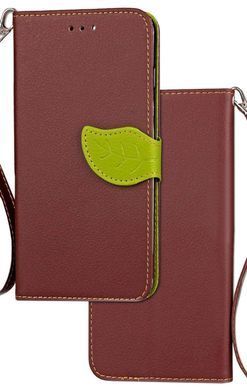 Чохол Leaf для Xiaomi Redmi 6A книжка шкіра PU Brown