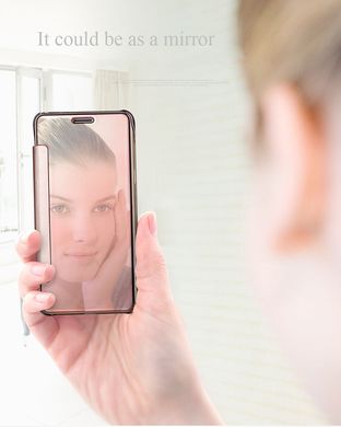 Чехол Mirror для Samsung G530 / G531 / Galaxy Grand Prime зеркальный книжка Clear View Silver