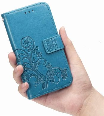 Чехол Clover для Samsung Galaxy M31 / M315 книжка с узором кожа PU голубой