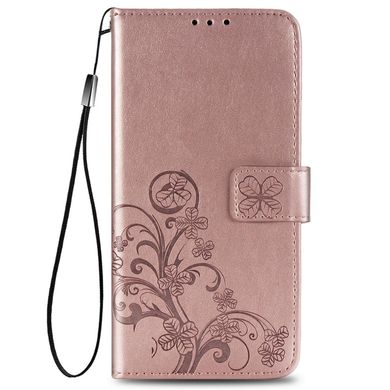 Чехол Clover для Xiaomi Redmi 10A книжка кожа PU с визитницей розовое золото