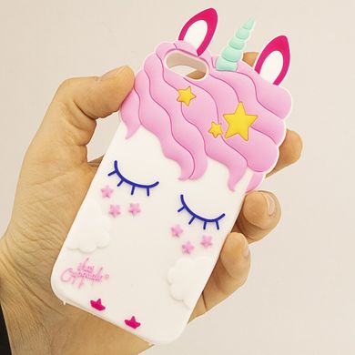 Чехол 3D Toy для Iphone 5 / 5s / SE Бампер резиновый Единорог White