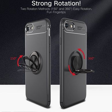 Чехол TPU Ring для Iphone 7 / 8 бампер оригинальный black с кольцом