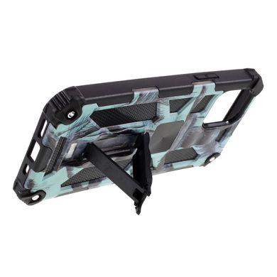 Чехол Military Shield для Iphone 11 бампер противоударный с подставкой Turquoise