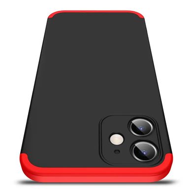 Чохол GKK 360 для Iphone 12 Бампер оригінальний без вирізу Black-Red