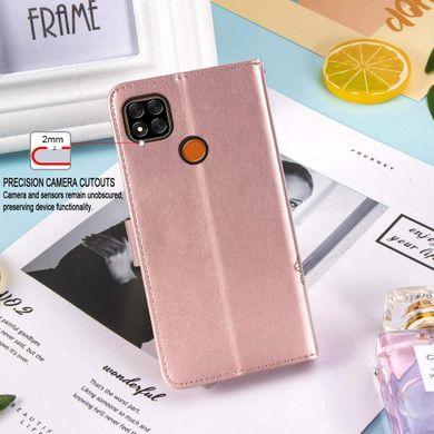 Чехол Clover для Xiaomi Redmi 10A книжка кожа PU с визитницей розовое золото