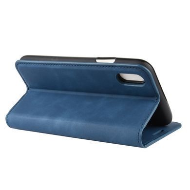 Чохол Taba Retro-Skin для iPhone XR книжка шкіра PU з візитницею синій