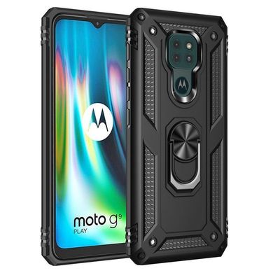 Чохол Shield для Motorola Moto G9 Play бампер протиударний з підставкою Black