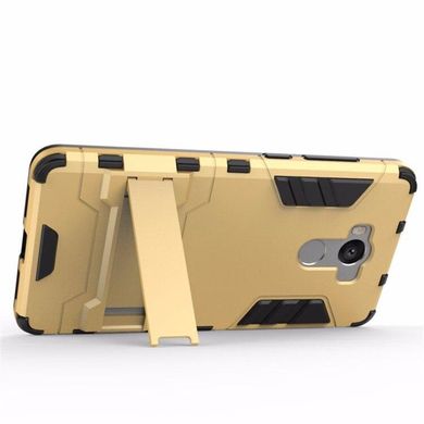 Чехол Iron для Xiaomi Redmi 4 Standart противоударный бампер с подставкой Gold